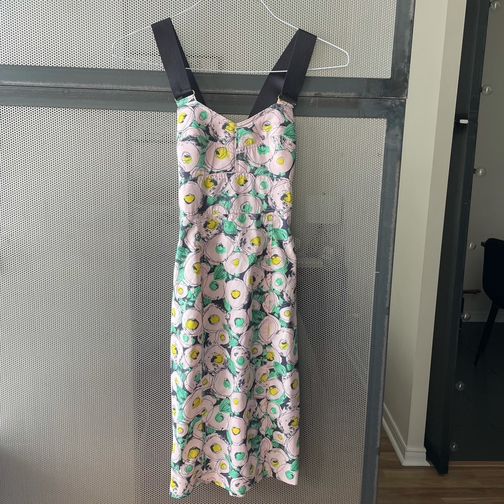 Designer pink floral dress